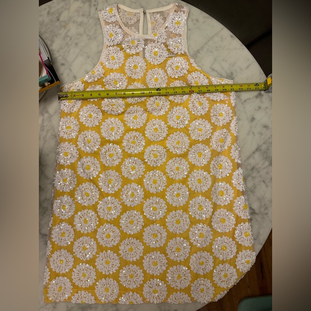 Trina Turk Yellow Floral Lace Midi Dress - Picture 4 of 6